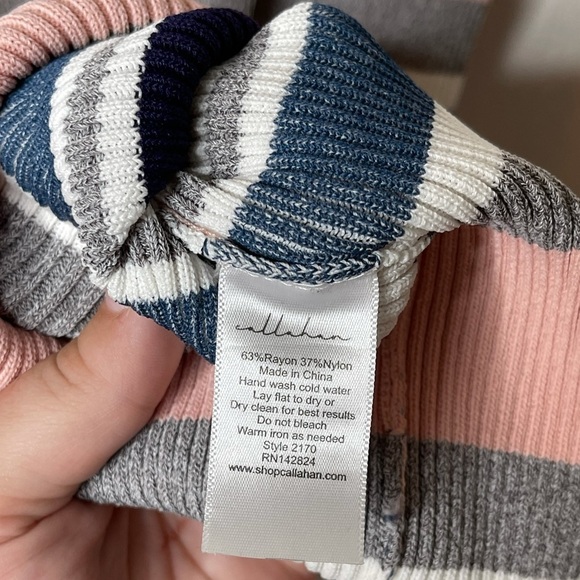 NEW Callahan Striped Ribbed Sweater Mini Dress, M - Picture 8 of 8